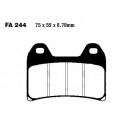Plaquettes de frein EBC - DUCATI 748/996/600-750MONSTER 75x55x8.70mm - ROUTE OU PISTE - EPFA244HH