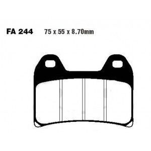 Plaquettes de frein EBC EXTREME PRO - DUCATI 748/996/600-750MONSTER 75x55x8.70mm - ROUTE OU PISTE - EPFA244HH