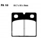 plaquettes de frein avant/arrière EBC 55.7X55X9mm