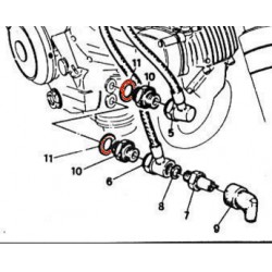 Joint de raccord de radiateur (11) - DUCATI 750 Sport