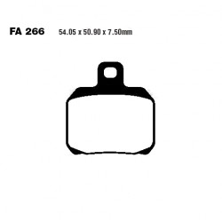 PLAQUETTES DE FREIN ARRIERE HH EBC - FA266HH - (54.05X50.90X7.50mm) - DUCATI 
