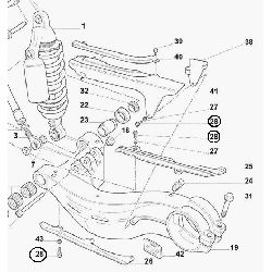 Vis M6x14 - Hexagonale - Guide Chaine - Protection - Ducati 