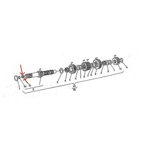 Roulement - Aiguille - tige d'embrayage - DUCATI 748-851-888-916-996-900MONSTER-750/900SS - 70250441A