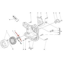Roulement - Palier de vilebrequin - Couvercle d`alternateur - 400-900 SS, Monster, 851, 888, ST2, Paso... 17x35x10